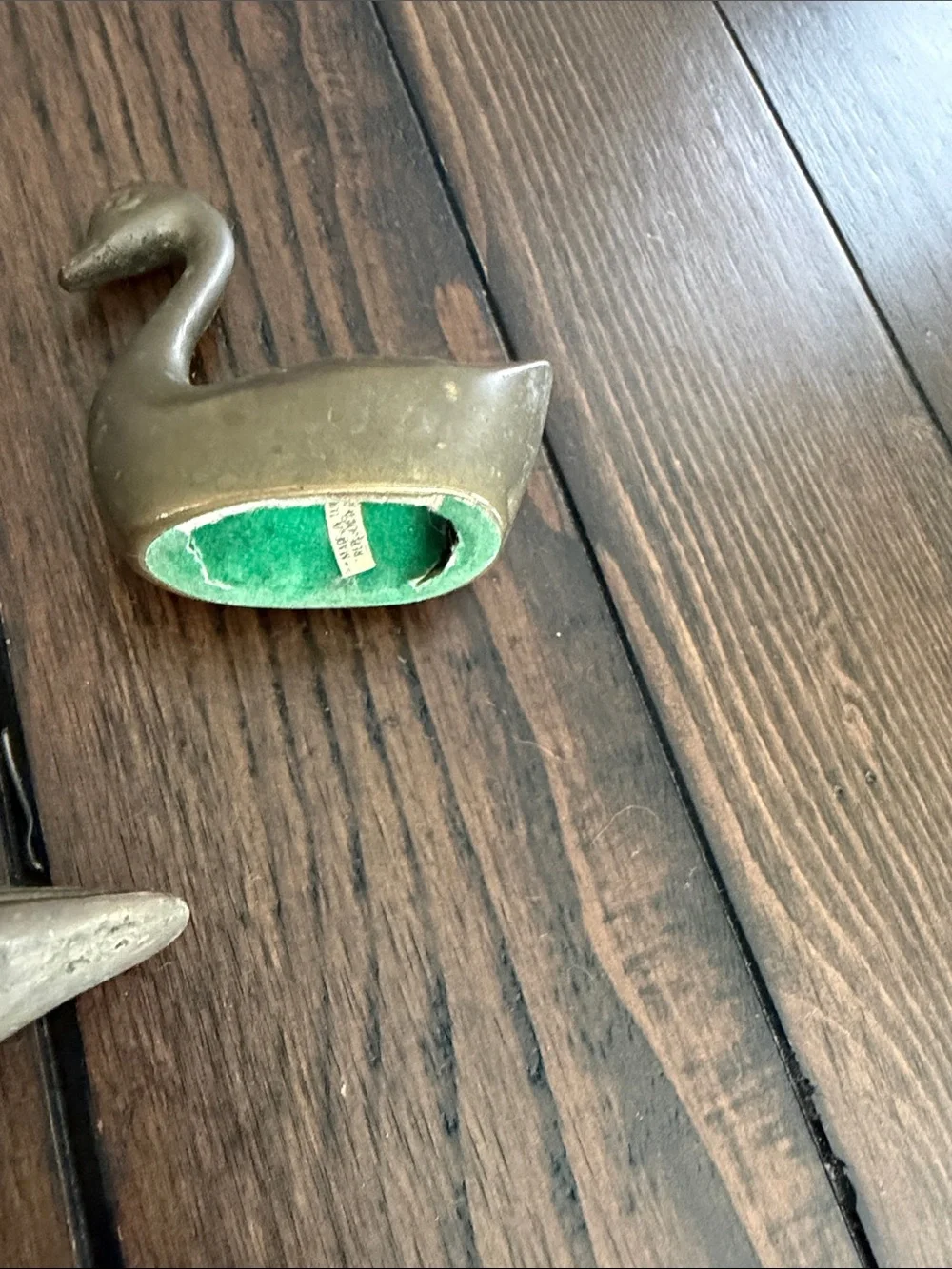 Brass Duck Swan Figurine Set 3 Piece Vintage Bird Decor